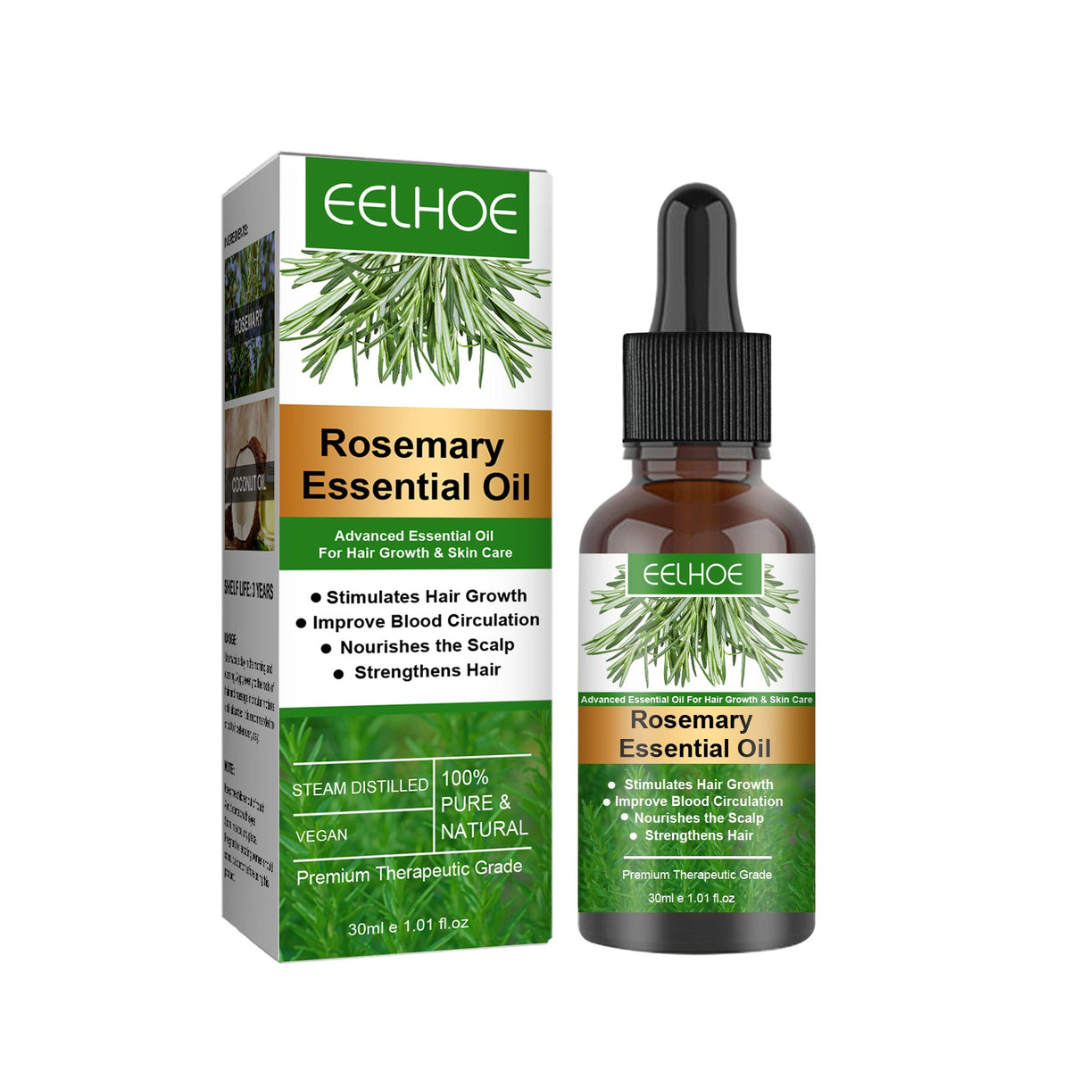 EELHOE Rosemary Hair & Scalp Oil, 30 mL