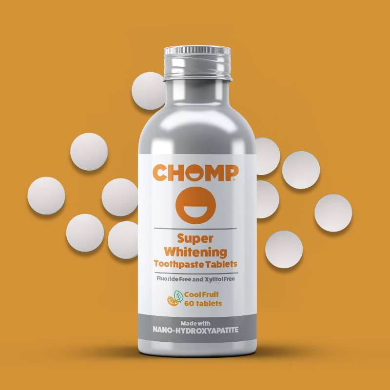 CHOMP Super Whitening Cool Fruit NHAP Toothpaste Tablets