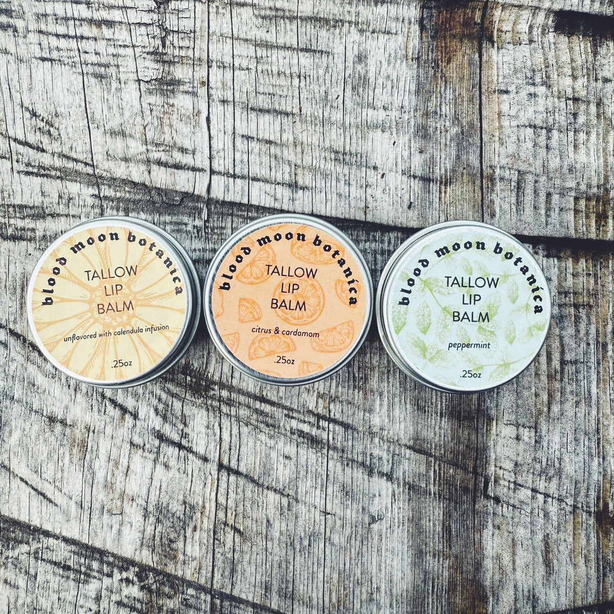 Tallow Lip Balm - Grass Fed, Infused with Calendula