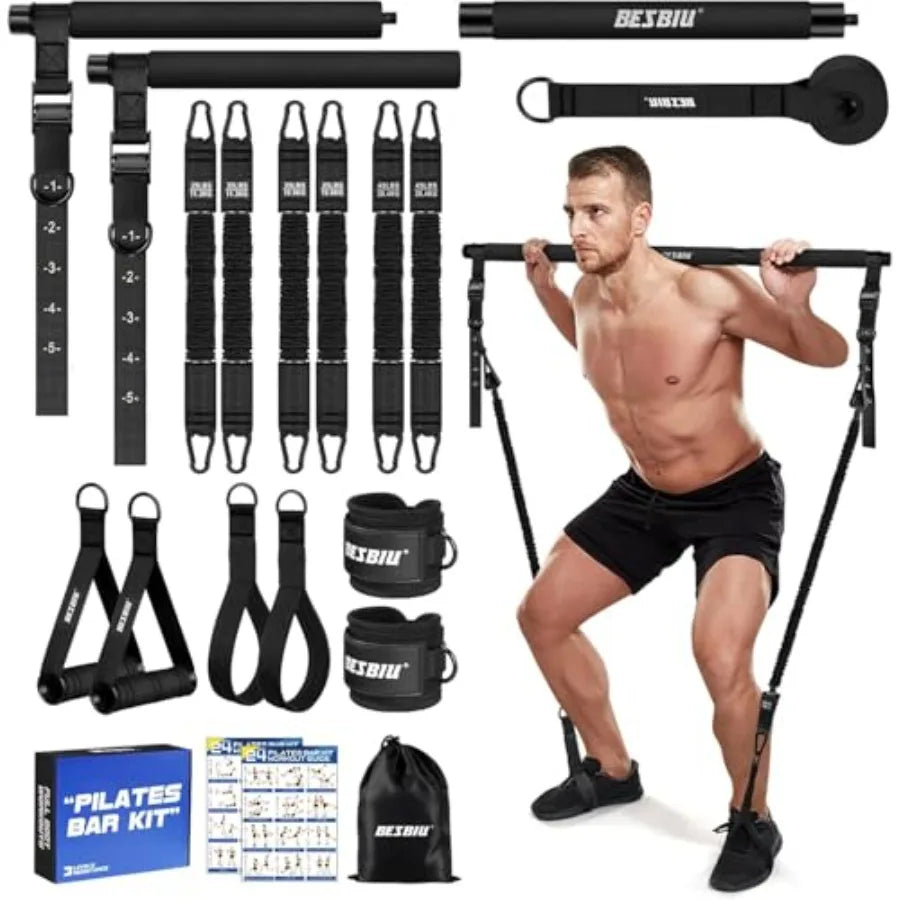 Pilates Bar Kit With Resistance Bands