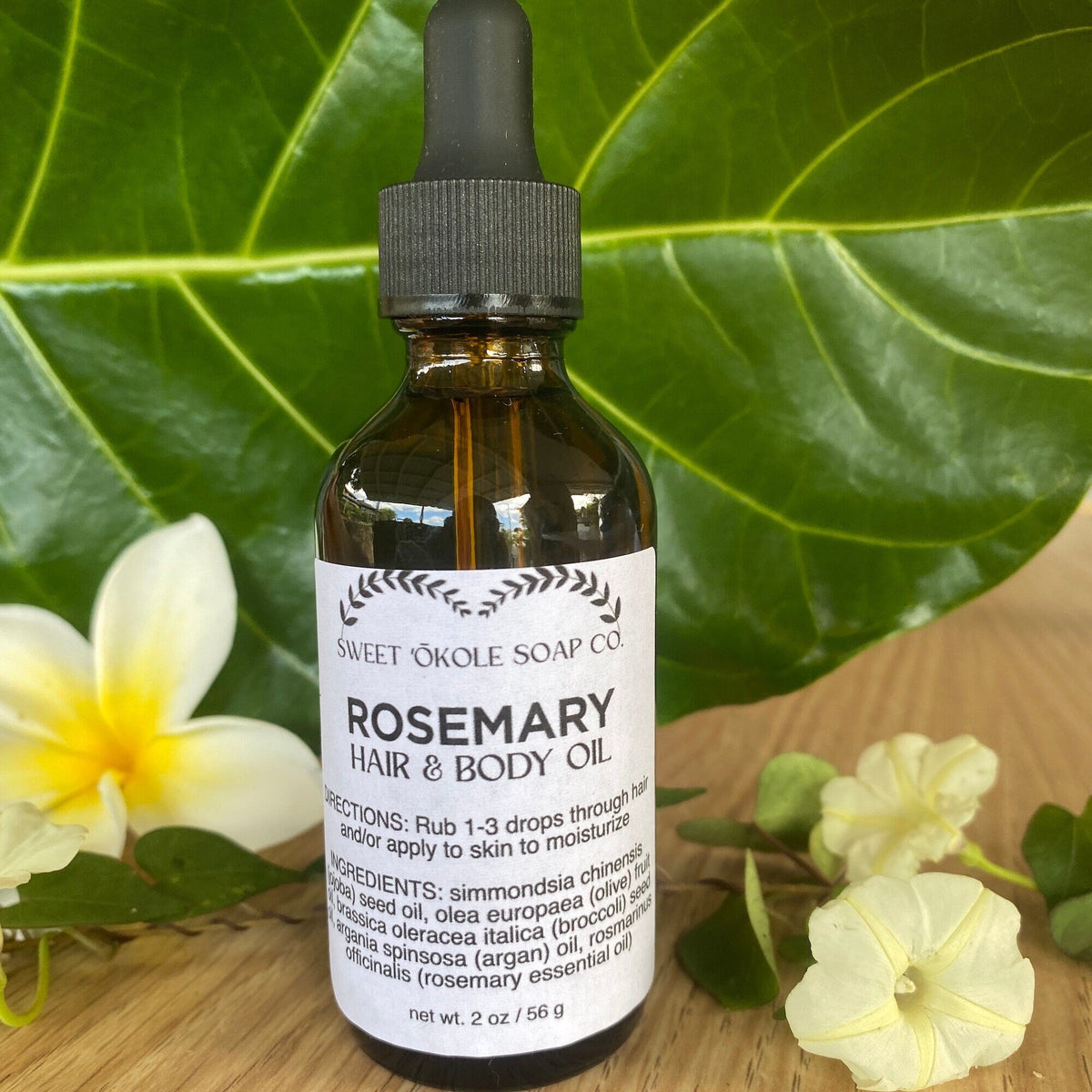 Sweet ʻŌkole Soap Rosemary Hair & Scalp Oil, 2 oz
