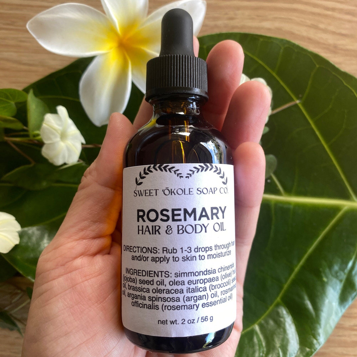 Sweet ʻŌkole Soap Rosemary Hair & Scalp Oil, 2 oz