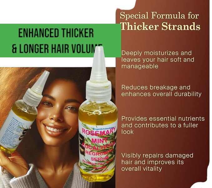 Organic Hair Solution Rosemary Mint Scalp & Hair Oil With Biotin, 2 fl oz